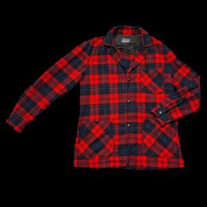 Vintage 1950's Pendleton Wool Shacket Chore Jacket 49er Topster Wool Plaid Sz S